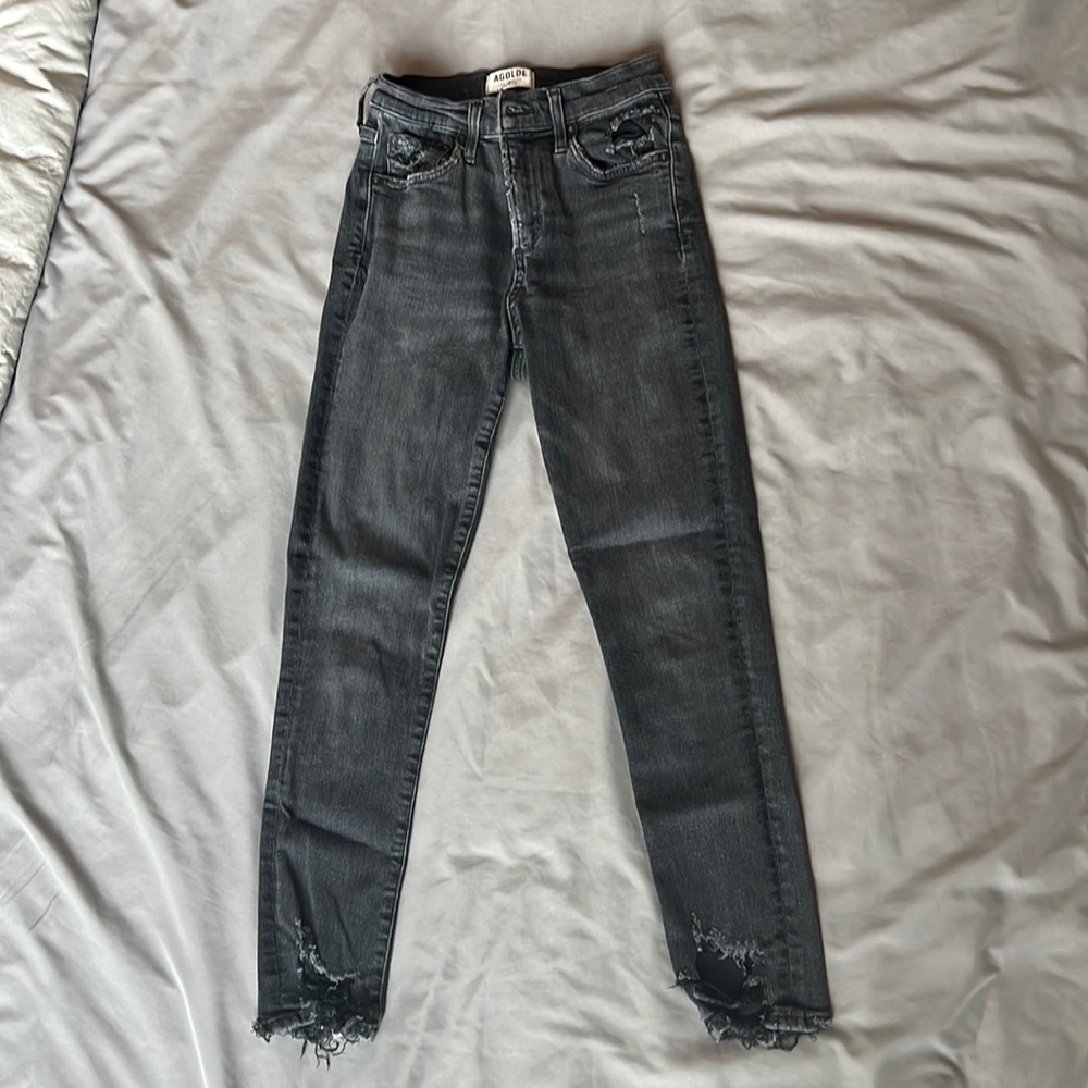 AGOLDE dark wash denim